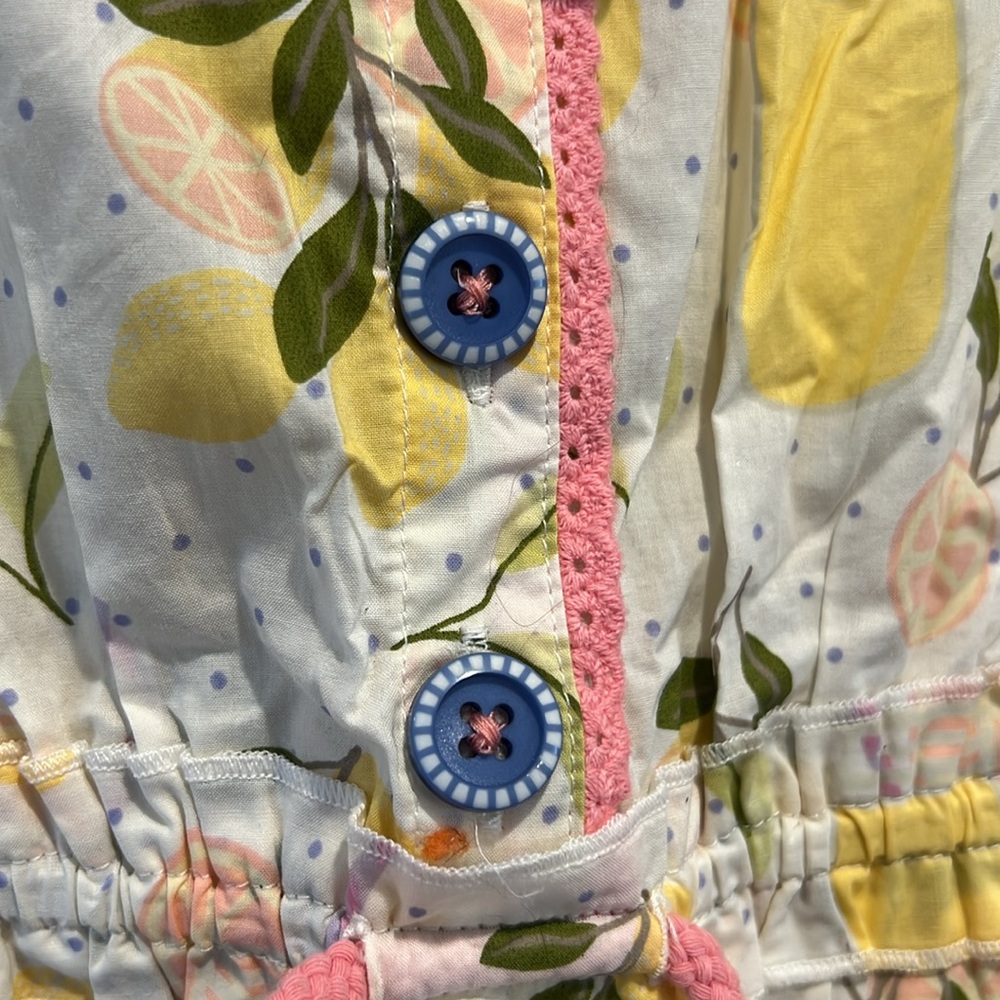 Let’s Make lemonade Matilda Jane Floral Yellow Kids Romper NWT - Picture 4 of 6